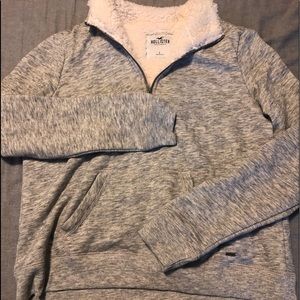 Hollister half zip sweat shirt